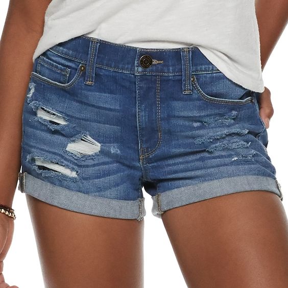 denim shorts for apple shape