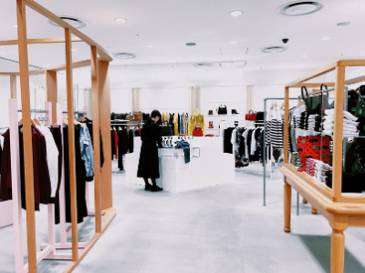 inside retail clothing stores