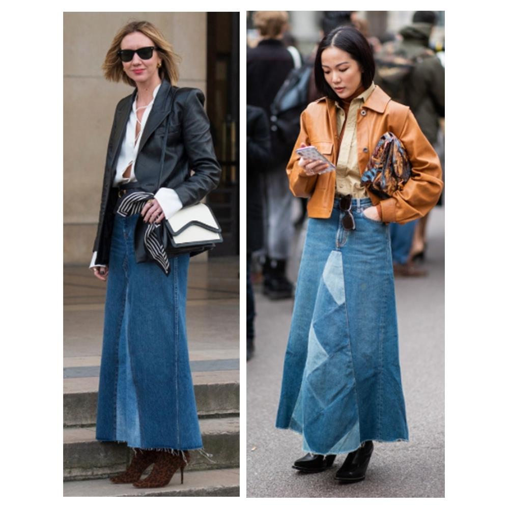 10 Chic and Stylish Maxi Denim Skirt Outfit Ideas